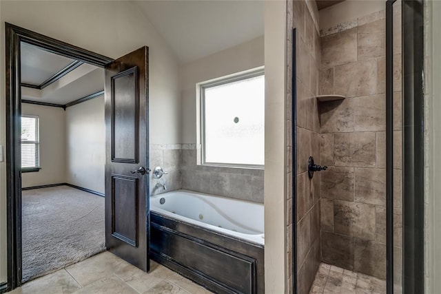 3904 Normandy Rd, Edmond, OK 73013 - bathroom with a tub with jets and a stall shower
