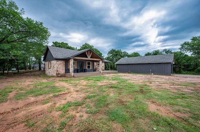 14500 Williams Way, Luther, OK 73054 - back of house featuring stone siding