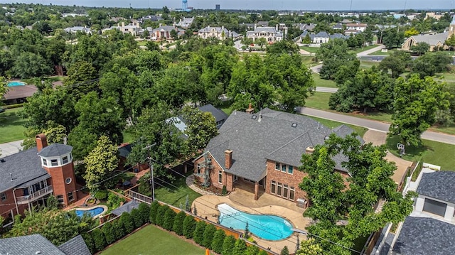 6516 NW Grand Blvd, Nichols Hills, OK 73116 - aerial view of residential area with a pool area