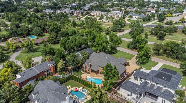 6516 NW Grand Blvd, Nichols Hills, OK 73116 - aerial view of residential area with a pool area