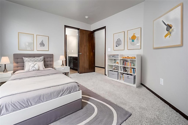 16312 Old Elm Ln, Edmond, OK 73013 - bedroom with carpet floors and ensuite bath