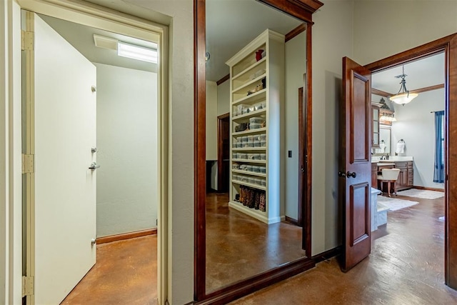1505 SW 113th Pl, Oklahoma City, OK 73170 - hallway with concrete floors and baseboards