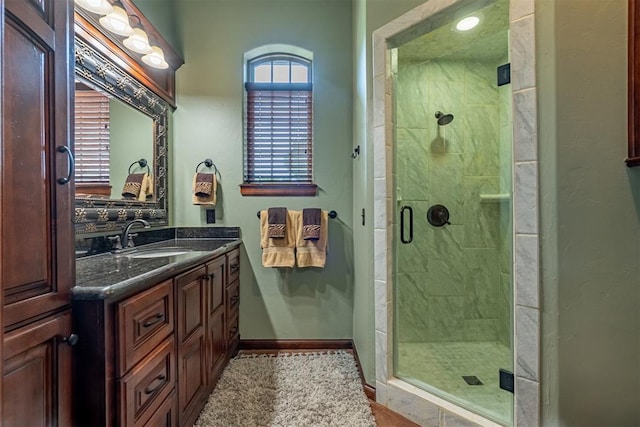 1505 SW 113th Pl, Oklahoma City, OK 73170 - bathroom with a stall shower and vanity