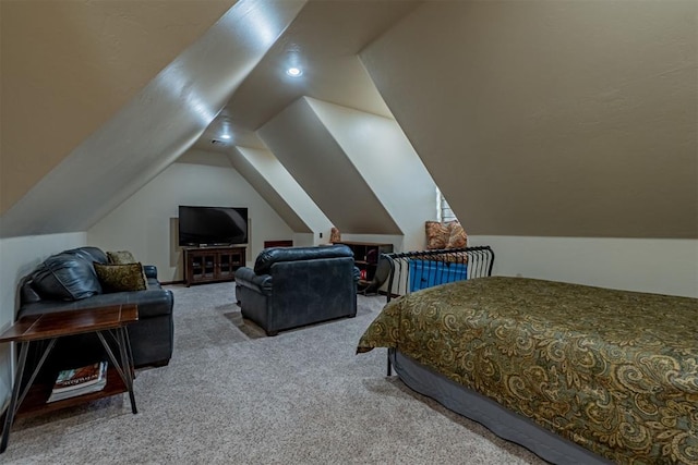 1505 SW 113th Pl, Oklahoma City, OK 73170 - carpeted bedroom with lofted ceiling and recessed lighting
