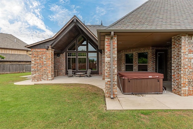 1505 SW 113th Pl, Oklahoma City, OK 73170 - view of patio featuring a hot tub