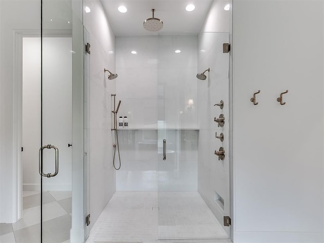 2917 Piazza Ct, Arcadia, OK 73007 - full bathroom with a shower stall and recessed lighting