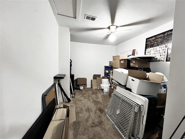 6338 Norman Rd, Warr Acres, OK 73122 - storage with a ceiling fan