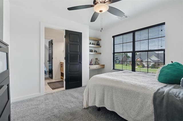 4504 SE 41st St, Moore, OK 73165 - bedroom with carpet flooring and ceiling fan