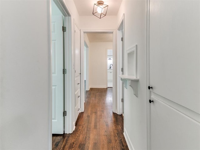 213 E Haddock St, Norman, OK 73069 - corridor featuring dark wood-style floors