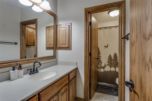 2858 Fields Rd, El Reno, OK 73036 - bathroom featuring vanity and a shower with shower curtain