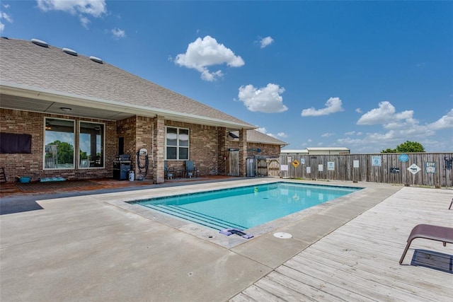 2858 Fields Rd, El Reno, OK 73036 - view of pool with area for grilling and a patio