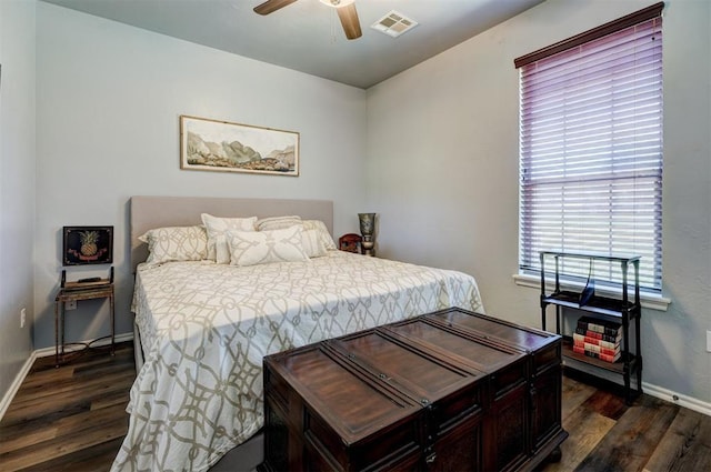 1187 County St Unit 2976, Blanchard, OK 73010 - bedroom with dark wood-type flooring and ceiling fan