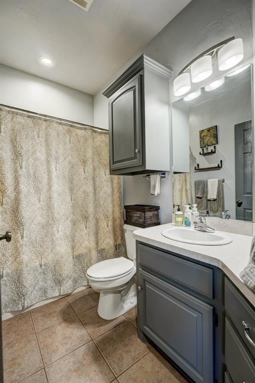 1187 County St Unit 2976, Blanchard, OK 73010 - bathroom featuring vanity, tile patterned flooring, and a shower with shower curtain