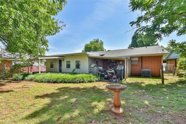 5505 S Dimple Dr, Oklahoma City, OK 73135 - back of property with brick siding