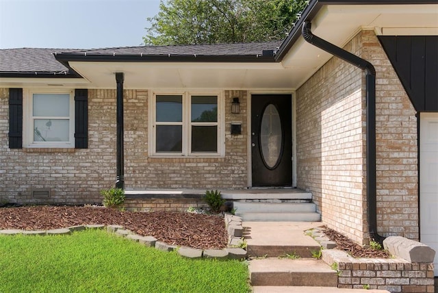 300 Yukon Ave, Yukon, OK 73099 - property entrance with brick siding and a shingled roof