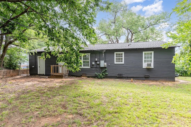 3701 Woodside Dr, Oklahoma City, OK 73110 - back of house with a lawn