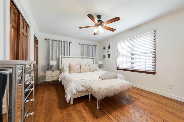 2800 Kerry Ln, Oklahoma City, OK 73120 - bedroom featuring wood finished floors and ceiling fan