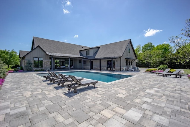 18569 310th St, Norman, OK 73072 - outdoor pool featuring a patio area