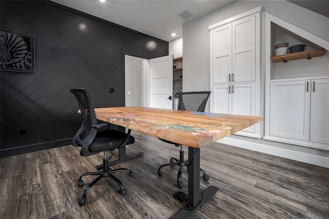 18569 310th St, Norman, OK 73072 - office area with wood finished floors and baseboards