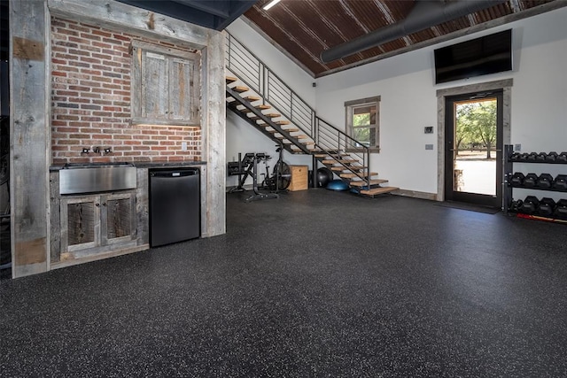 18569 310th St, Norman, OK 73072 - exercise room featuring a sink
