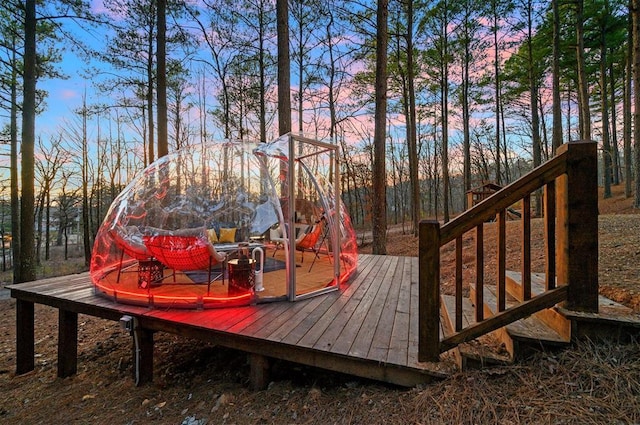 225 Stevens Rd, Broken Bow, OK 74728 - view of wooden deck