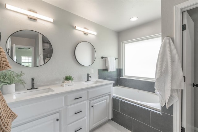 1848 County Road 1198, Tuttle, OK 73089 - full bath featuring plenty of natural light, double vanity, and a garden tub