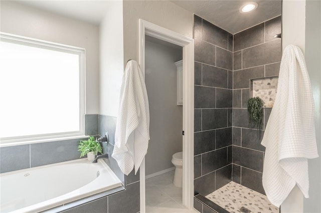 1848 County Road 1198, Tuttle, OK 73089 - full bathroom featuring a bath, a tile shower, and recessed lighting
