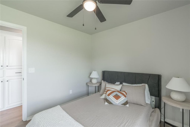 1848 County Road 1198, Tuttle, OK 73089 - bedroom with ceiling fan and wood finished floors