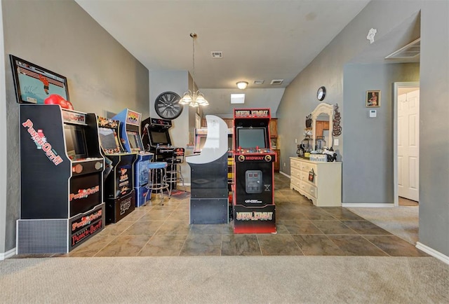 2233 NW 196th St, Edmond, OK 73012 - playroom featuring tile patterned flooring and carpet floors
