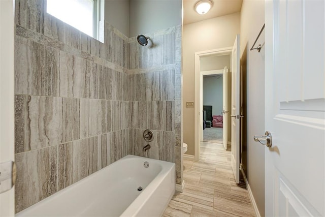 4600 Kentucky Ridge Dr, Mustang, OK 73064 - bathroom featuring toilet and tub / shower combination