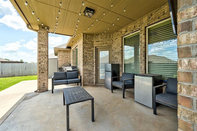 4600 Kentucky Ridge Dr, Mustang, OK 73064 - view of patio / terrace featuring an outdoor living space