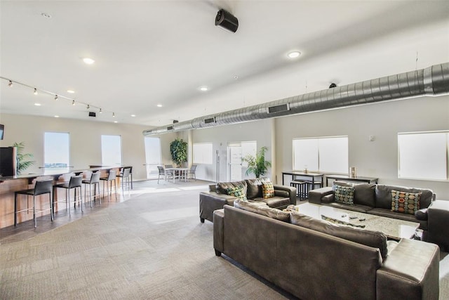 1 NE 2nd St Unit 402, Oklahoma City, OK 73104 - living room with recessed lighting