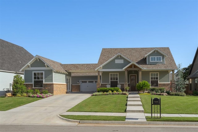 3624 Utica Square Dr, Edmond, OK 73034 - craftsman-style home with a garage, concrete driveway, and a front yard