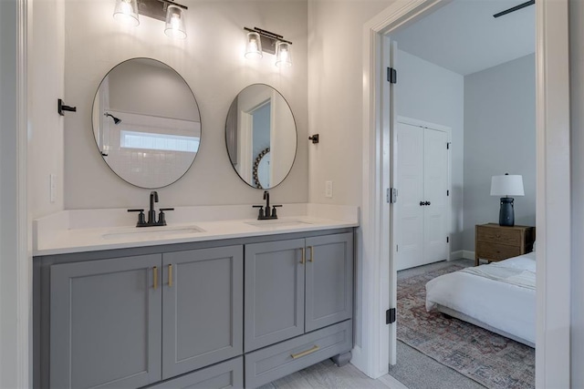 3624 Utica Square Dr, Edmond, OK 73034 - full bathroom with double vanity