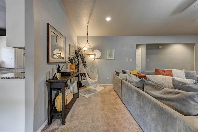 1229 S Gemini Rd, Edmond, OK 73003 - living area with light colored carpet and recessed lighting