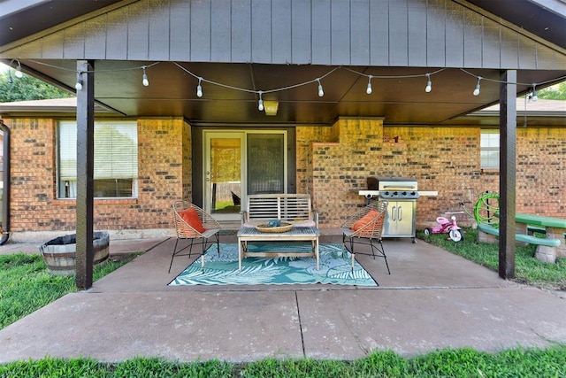 1229 S Gemini Rd, Edmond, OK 73003 - view of patio with a grill