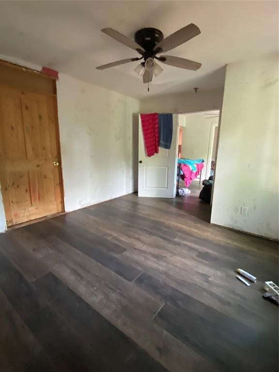 2451 NW 42nd St, Oklahoma City, OK 73112 - unfurnished room featuring a ceiling fan and wood finished floors