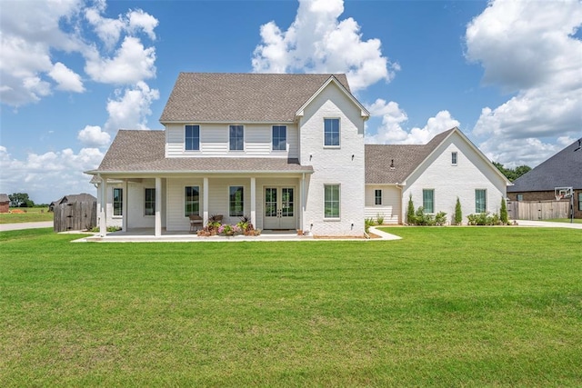 1006 Dorsi Way, Newcastle, OK 73065 - back of house with roof with shingles and french doors