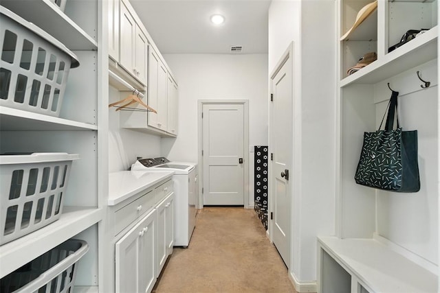 1006 Dorsi Way, Newcastle, OK 73065 - washroom featuring washing machine and dryer and cabinet space