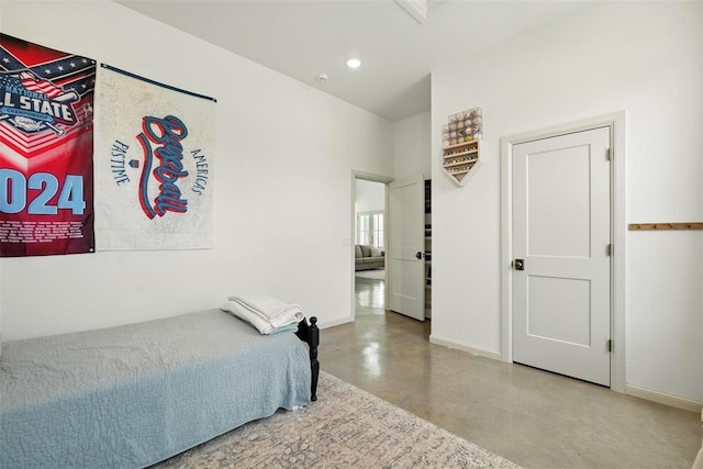 1006 Dorsi Way, Newcastle, OK 73065 - bedroom featuring concrete flooring and recessed lighting