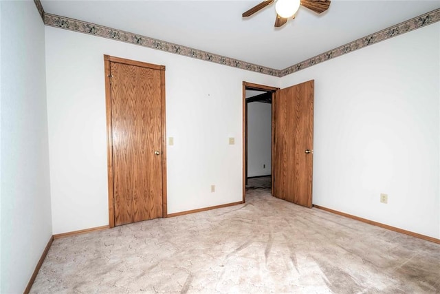 511 N Turner Rd, Chandler, OK 74834 - carpeted spare room with a ceiling fan and baseboards