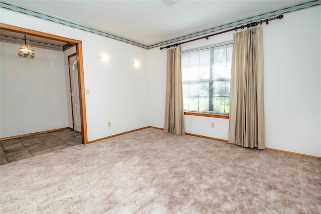 511 N Turner Rd, Chandler, OK 74834 - carpeted spare room featuring baseboards