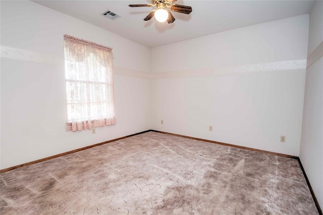 511 N Turner Rd, Chandler, OK 74834 - unfurnished room with a ceiling fan and carpet flooring