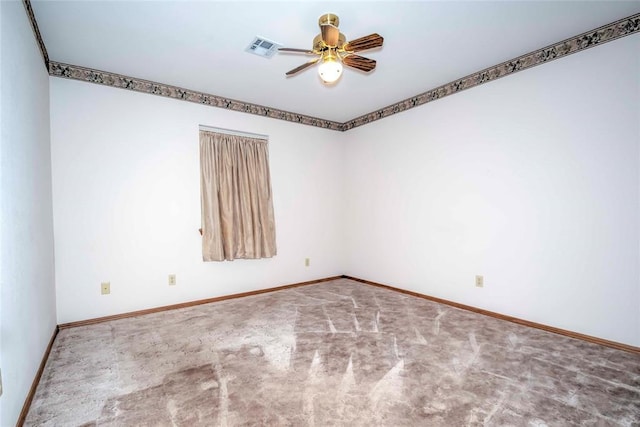 511 N Turner Rd, Chandler, OK 74834 - empty room featuring carpet flooring and ceiling fan