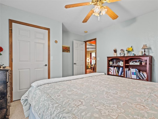 1008 County Road 1580, Marlow, OK 73055 - carpeted bedroom with ceiling fan