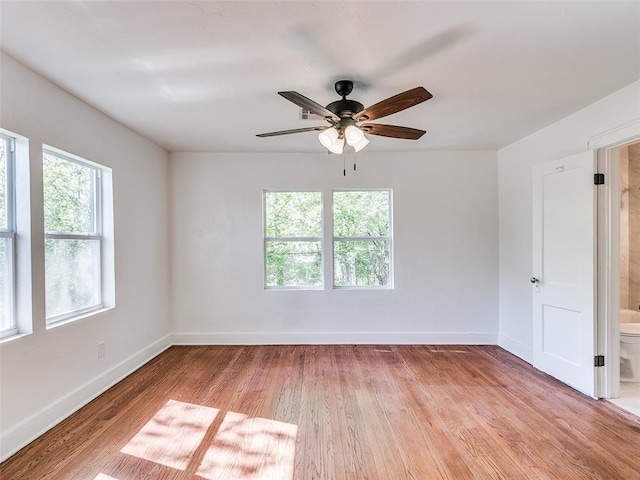 2212 N Kelham Ave, Oklahoma City, OK 73111 - spare room with light wood-type flooring and a ceiling fan