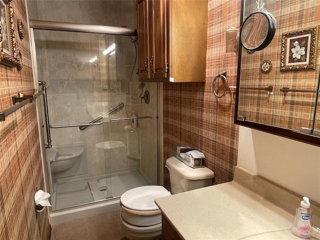 24400 Blackjack Rd, Perry, OK 73077 - bathroom featuring vanity and a stall shower