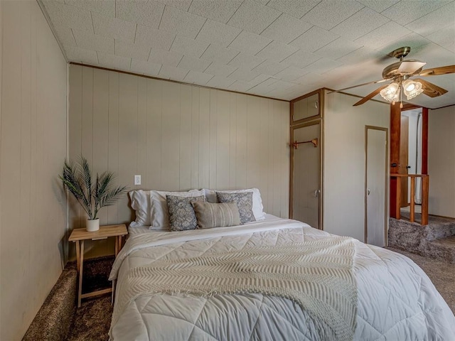 901 S 11th St, Kingfisher, OK 73750 - bedroom featuring carpet floors and ceiling fan