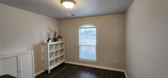 821 Mount Irving Way, Norman, OK 73071 - unfurnished room with dark wood-style flooring and baseboards