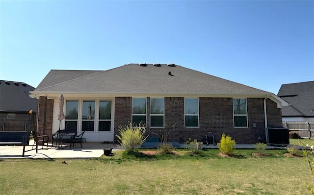 821 Mount Irving Way, Norman, OK 73071 - back of property featuring a patio and brick siding